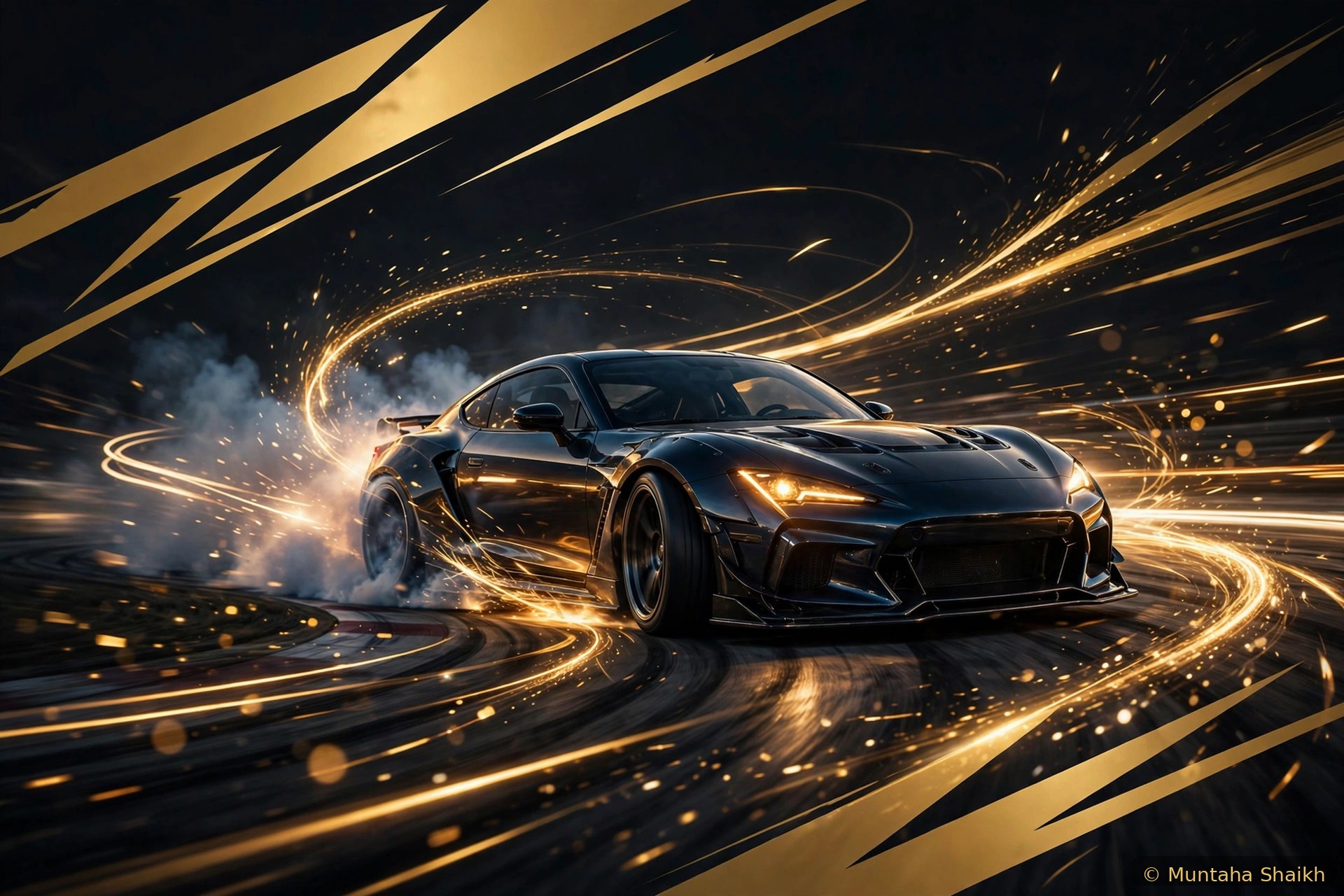 Automotive drift event brand graphics