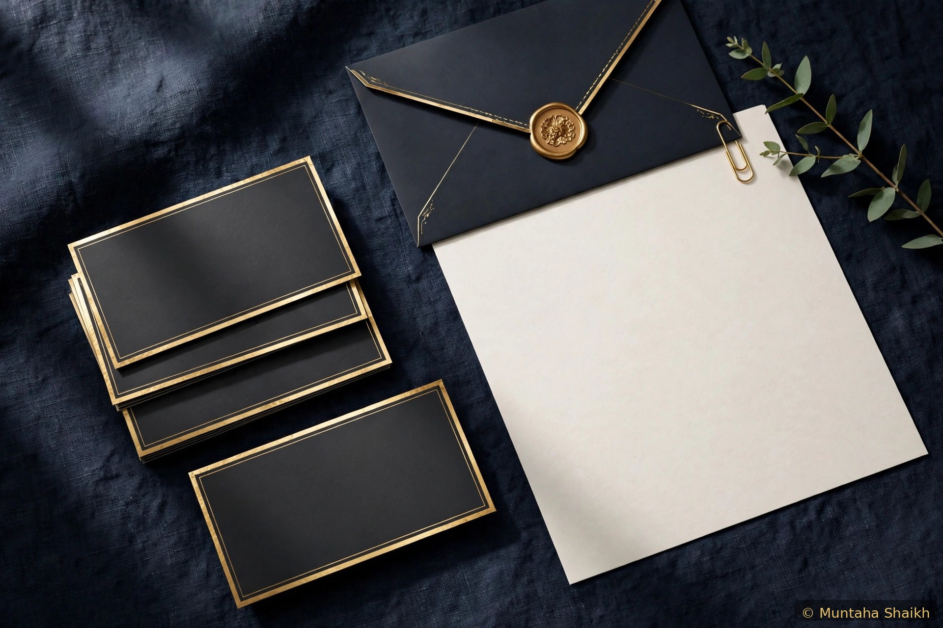 Elegant business stationery and brand collateral