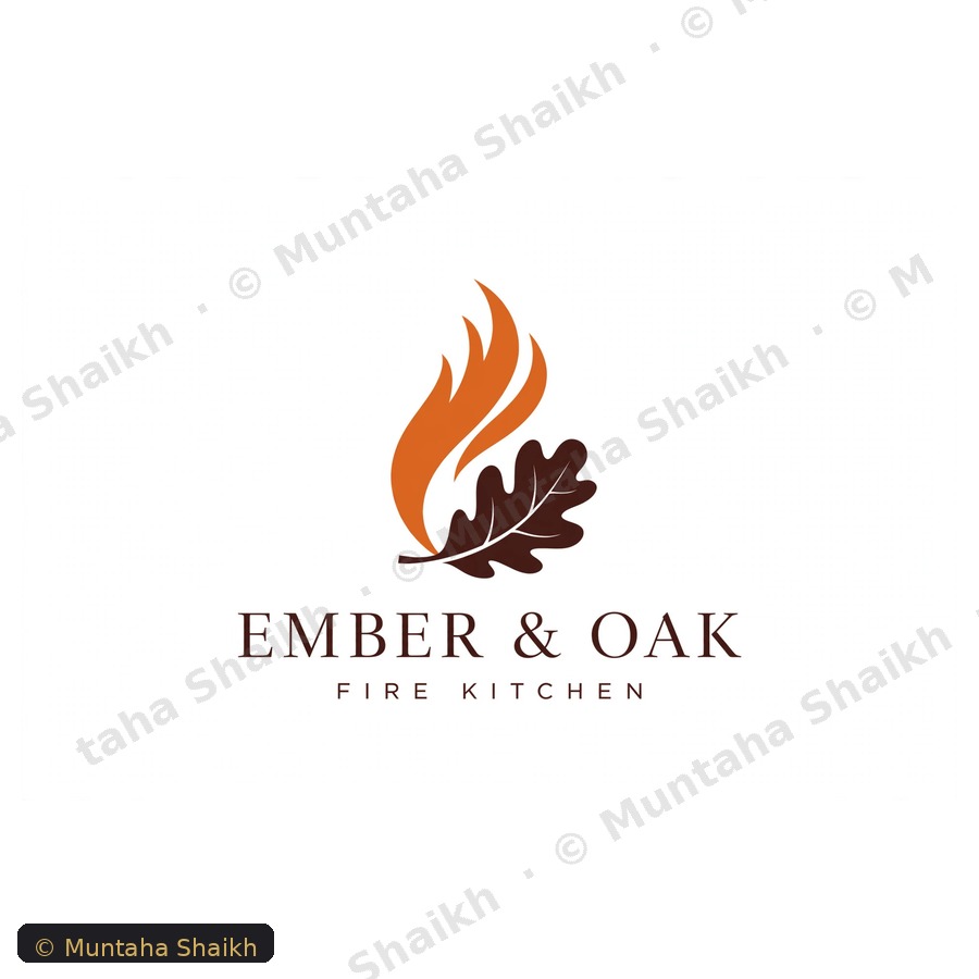 Ember and Oak — restaurant logo