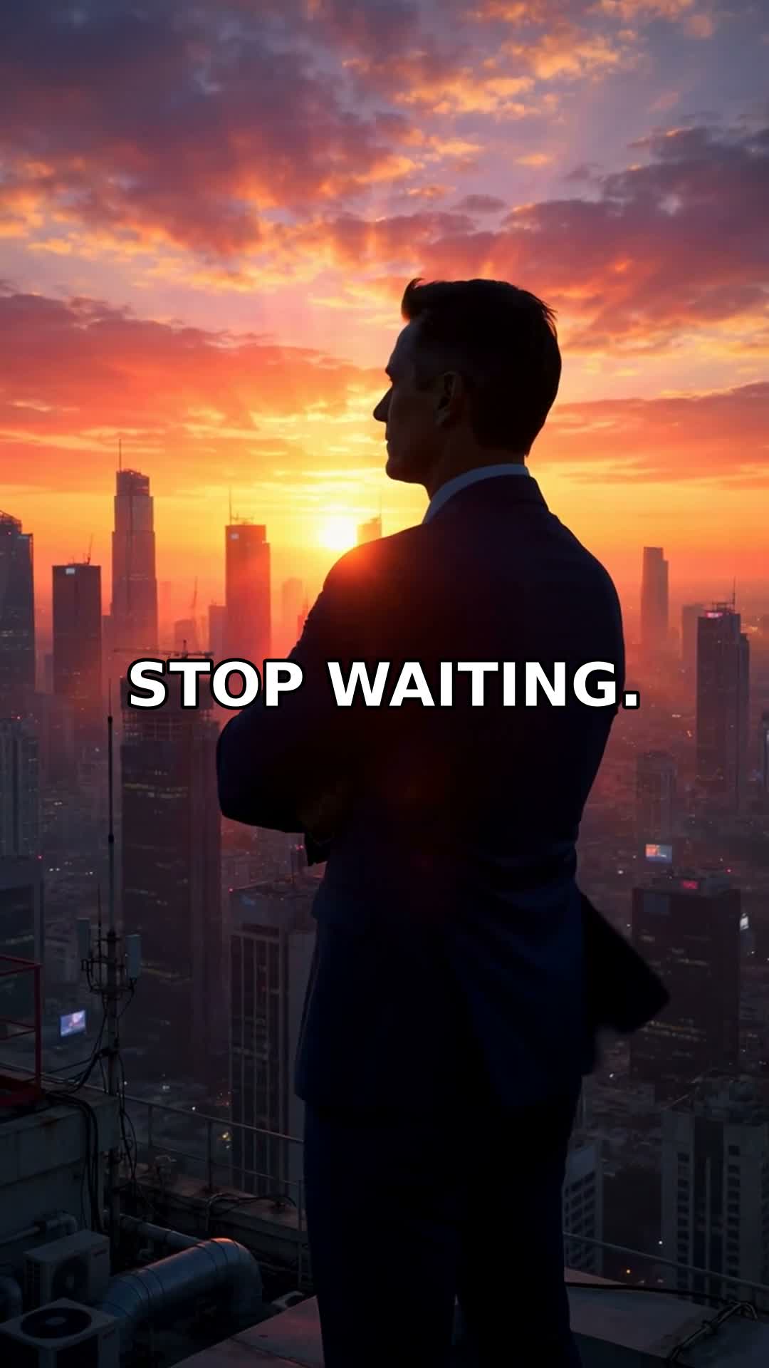 Mindset thumbnail — Stop Waiting